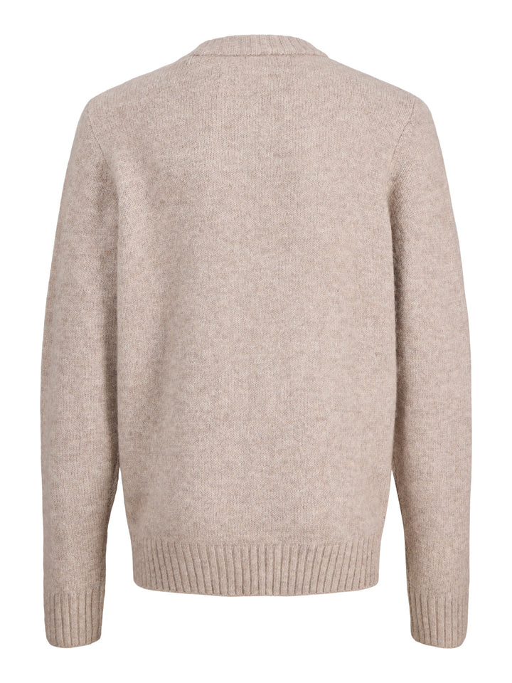 Jack & Jones Junior Soho Ollie stickad beige tröja Atmosphere pojke ungdom – 12298727