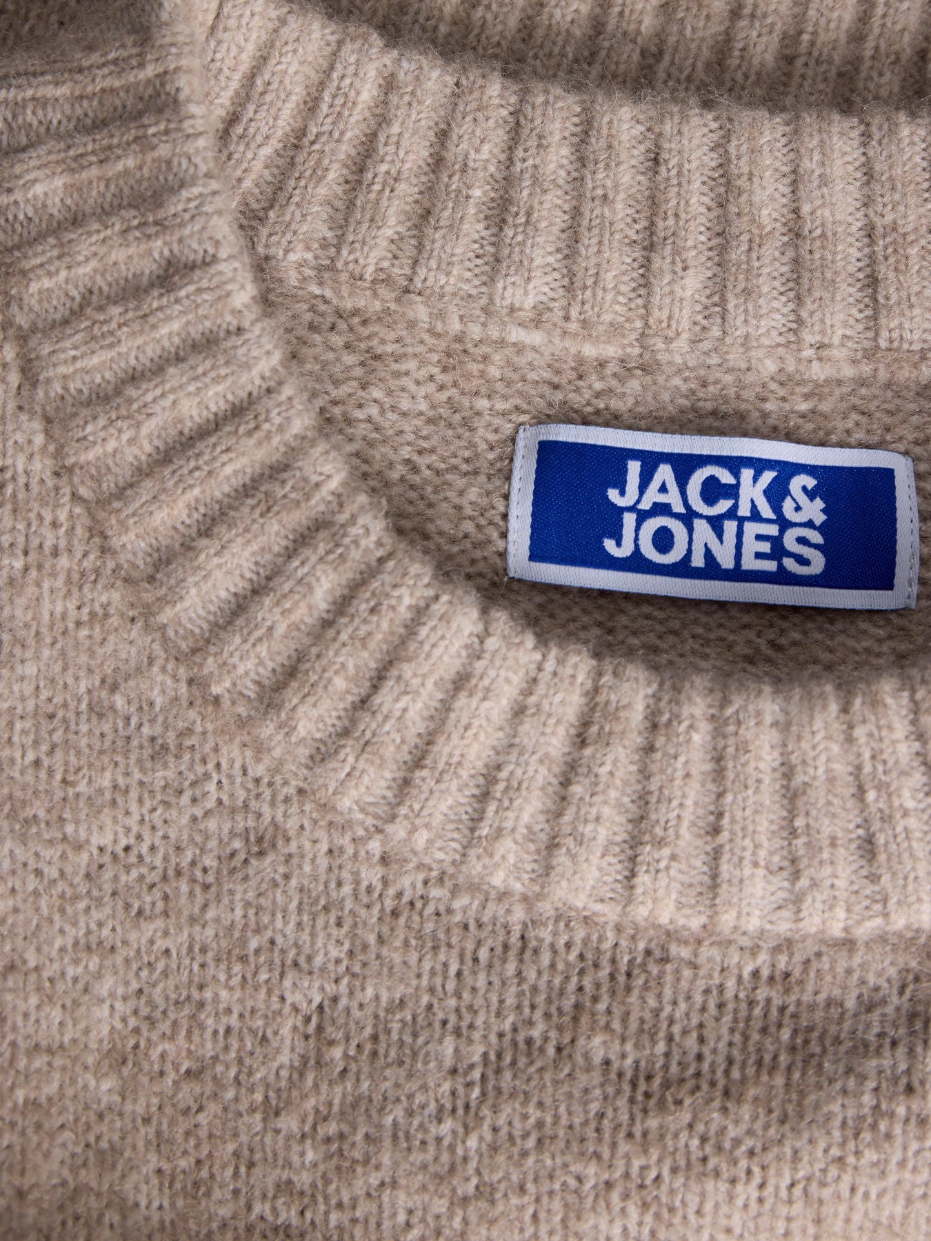 Jack & Jones Junior Soho Ollie stickad beige tröja Atmosphere pojke ungdom – 12298727