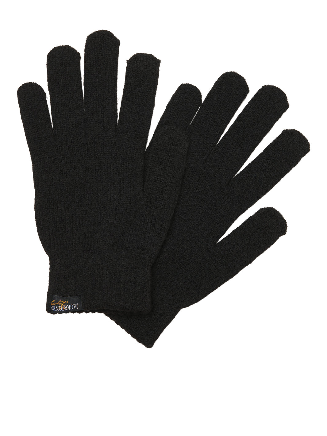 Black Jade Stickade Fingervantar för barn pojke från Jack & Jones Junior, framifrån
