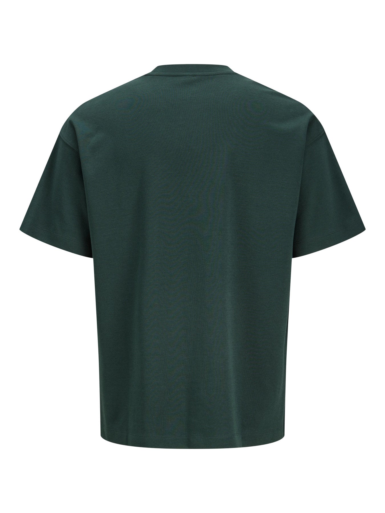 Jack & Jones Junior mörk grön loose fit t-shirt för pojke i ekologisk bomull och återvunnen polyester med rund halsringning och mjuk interlock-kvalitet
