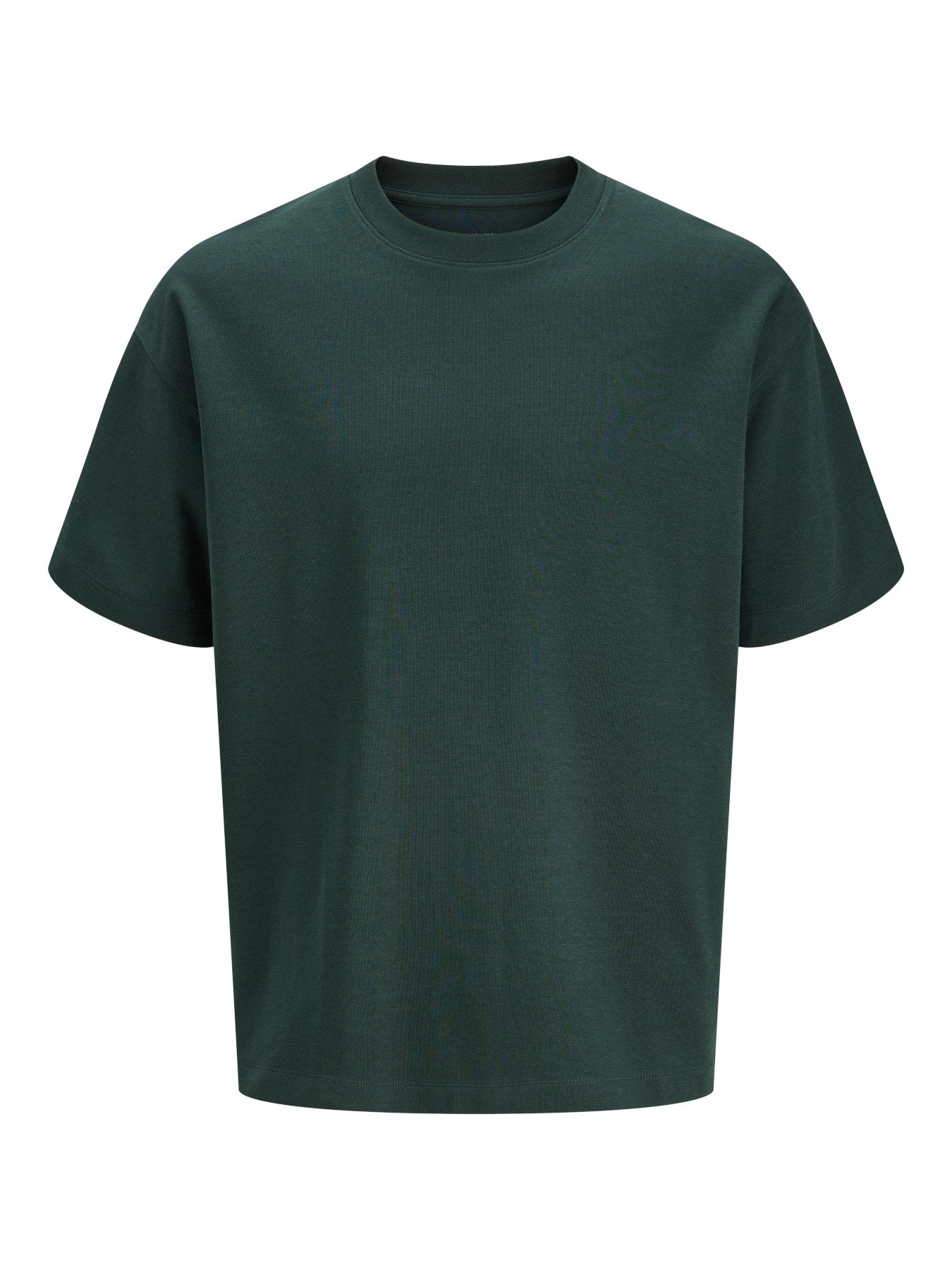 Jack & Jones Junior mörk grön loose fit t-shirt för pojke i ekologisk bomull och återvunnen polyester med rund halsringning och mjuk interlock-kvalitet