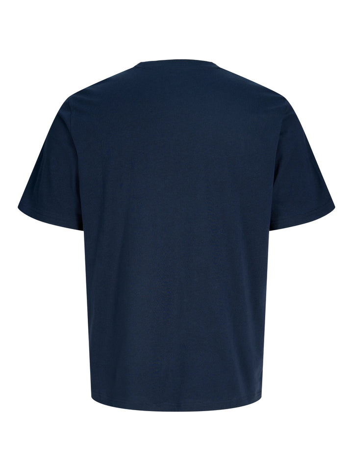 Jack & Jones Junior Jade marinblå T-shirt med Legacy-tryck till ungdom kille