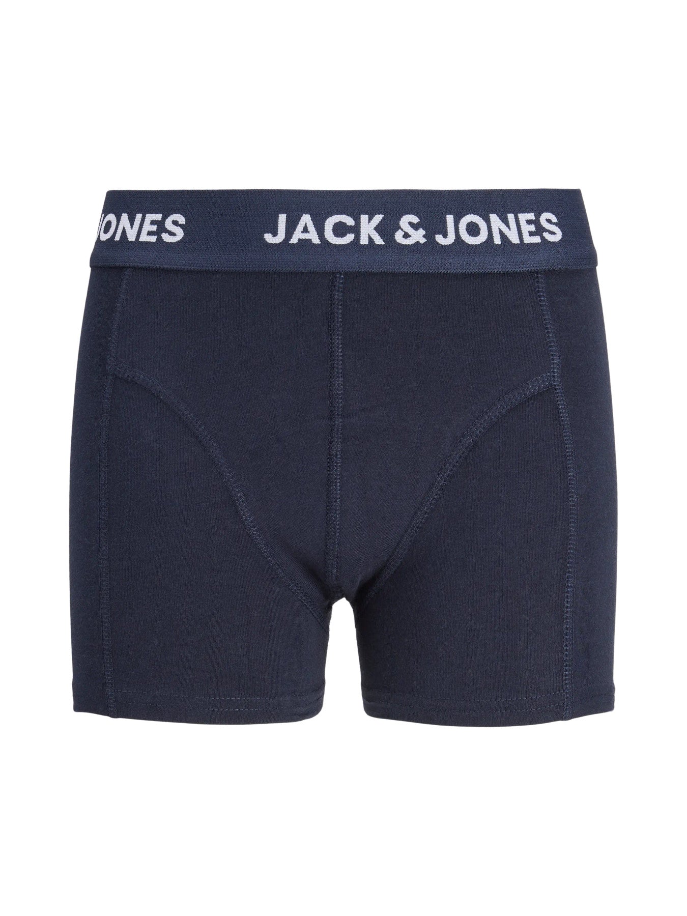 Jack & Jones Junior Hendo boxershorts 3-pack pojke junior Vetiver med tropiskt bladmönster och mörkblå kalsonger