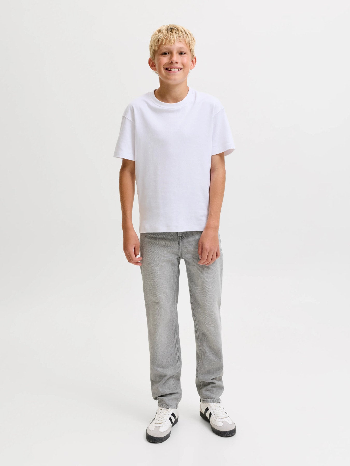 Jack & Jones Junior Clark Original Grå Jeans Till Barn Pojke
