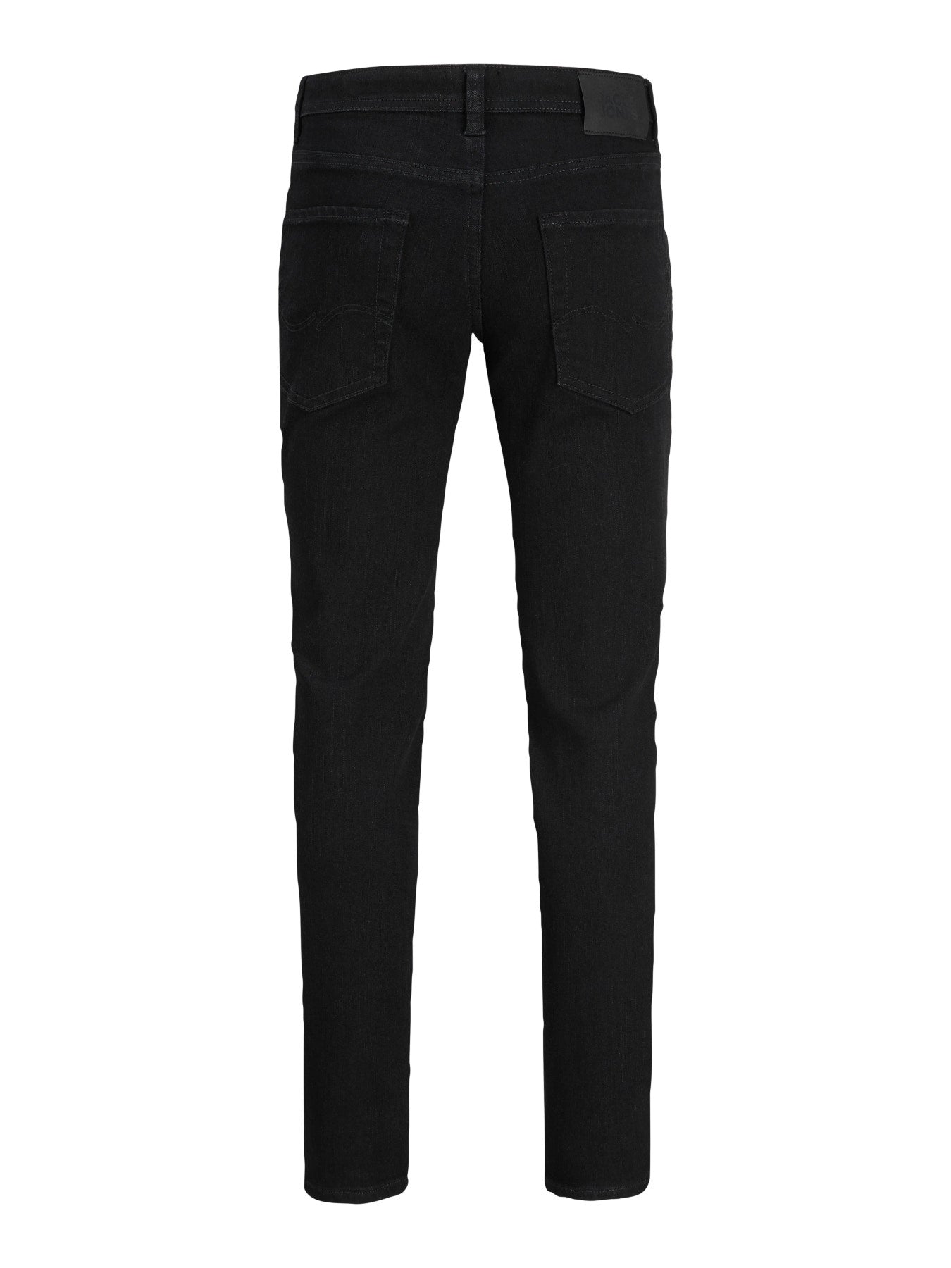 Jack & Jones Junior svarta slim jeans för pojke i mjuk stretchig denim med fem fickor och modern passform