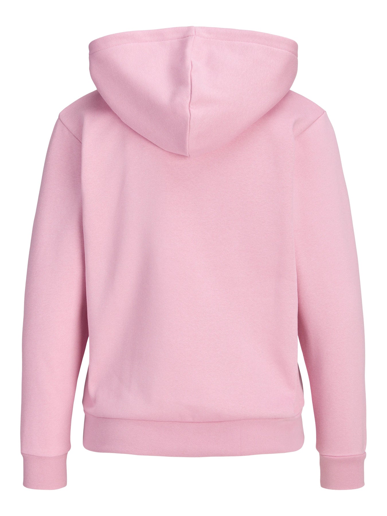  JJXX ljusrosa hoodie för ungdomstjej i Better Cotton-bomull och återvunnen polyester med huva och mjuk sweatkvalitet
