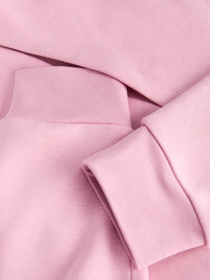 JJXX ljusrosa hoodie för ungdomstjej i Better Cotton-bomull och återvunnen polyester med huva och mjuk sweatkvalitet