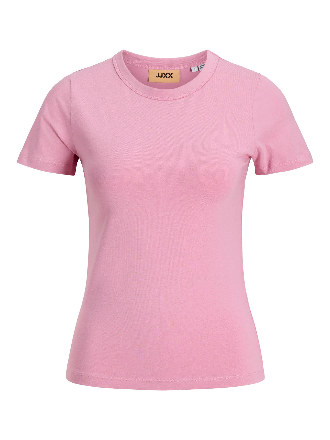 JJXX ljus rosa stretch t-shirt för ungdoms tjej i ekologisk bomull med rund hals och mjuk jerseykvalitet