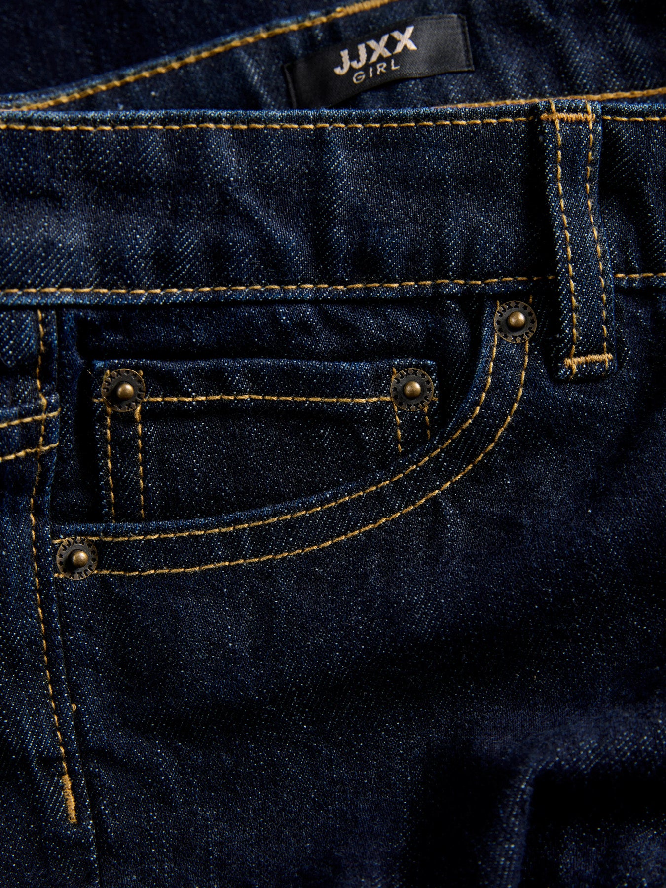 JJXX Texas Flared mörkblå jeans med låg midja tjej ungdom bakifrån – 12309383