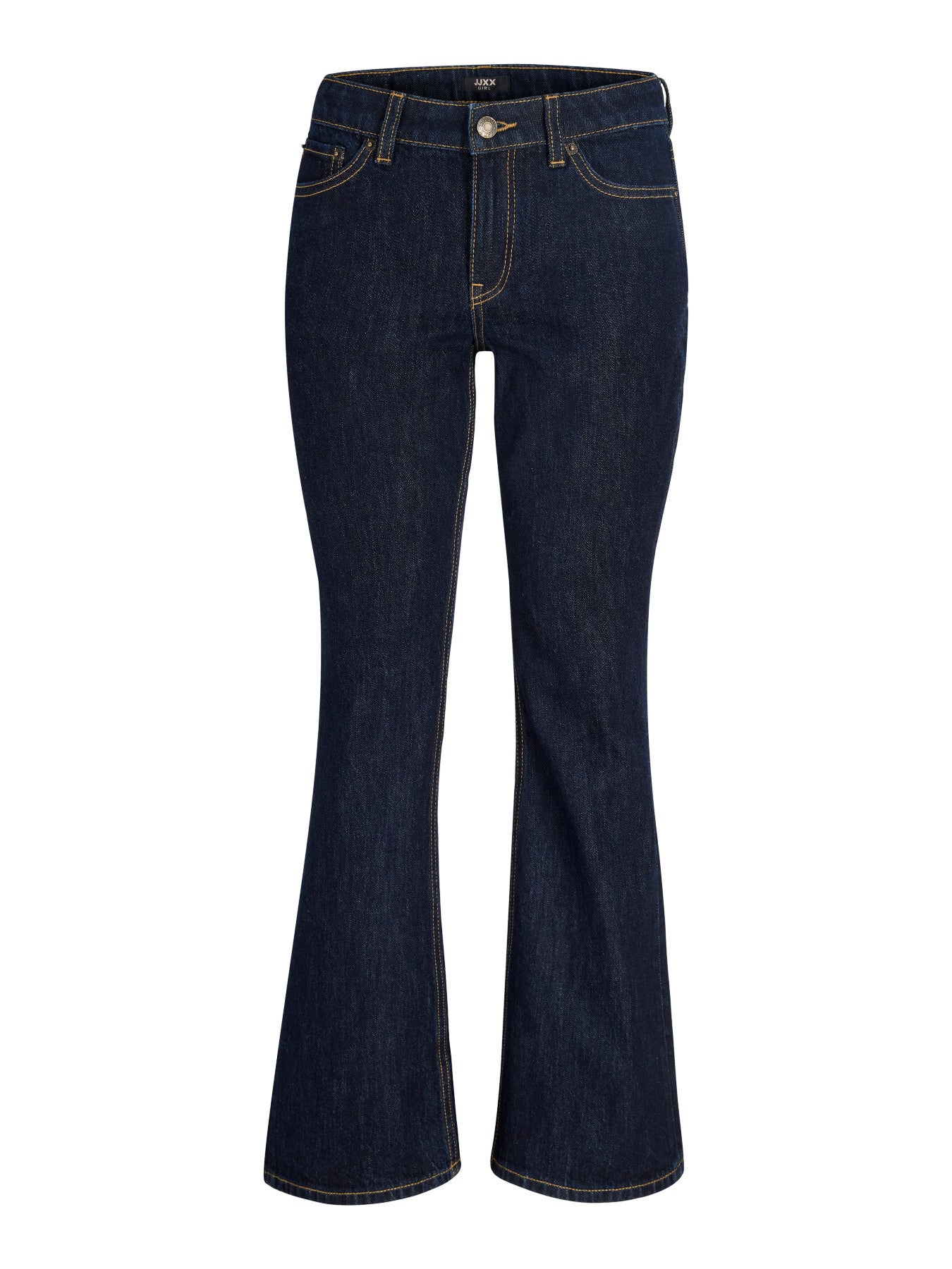 JJXX Texas Flared mörkblå jeans med låg midja tjej ungdom bakifrån – 12309383