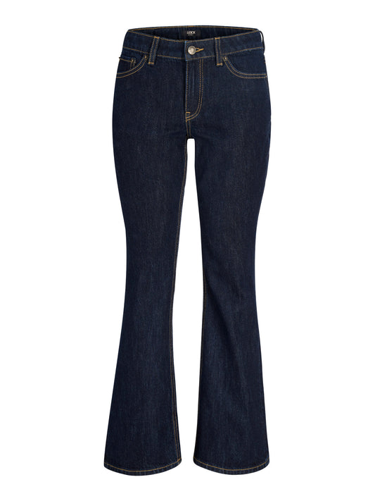 JJXX Texas Flared mörkblå jeans med låg midja tjej ungdom bakifrån – 12309383