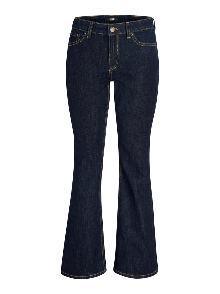JJXX Texas Flared mörkblå jeans med låg midja tjej ungdom bakifrån – 12309383