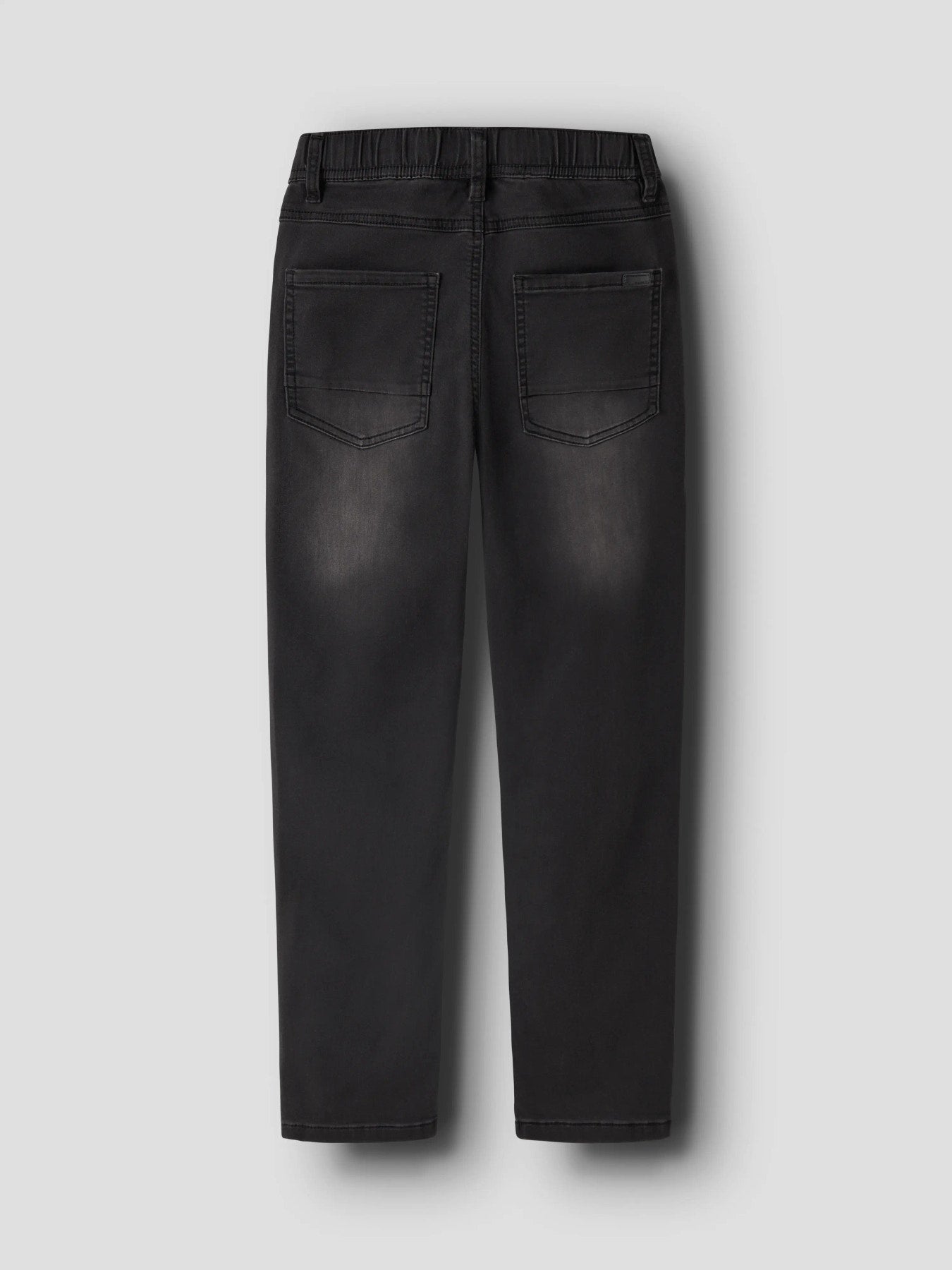 Name It Ryan svarta slim fit joggerjeans pojke kids Black Denim med elastisk midja och dragsko
