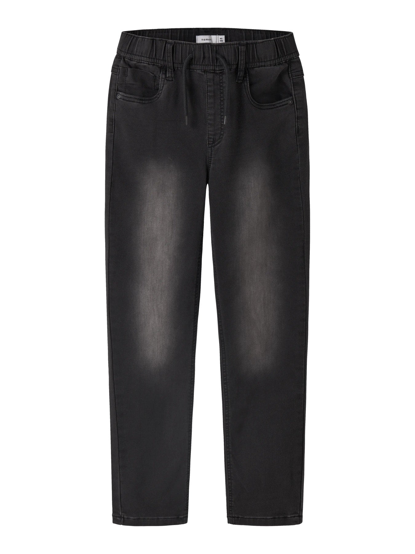 Name It Ryan svarta slim fit joggerjeans pojke kids Black Denim med elastisk midja och dragsko