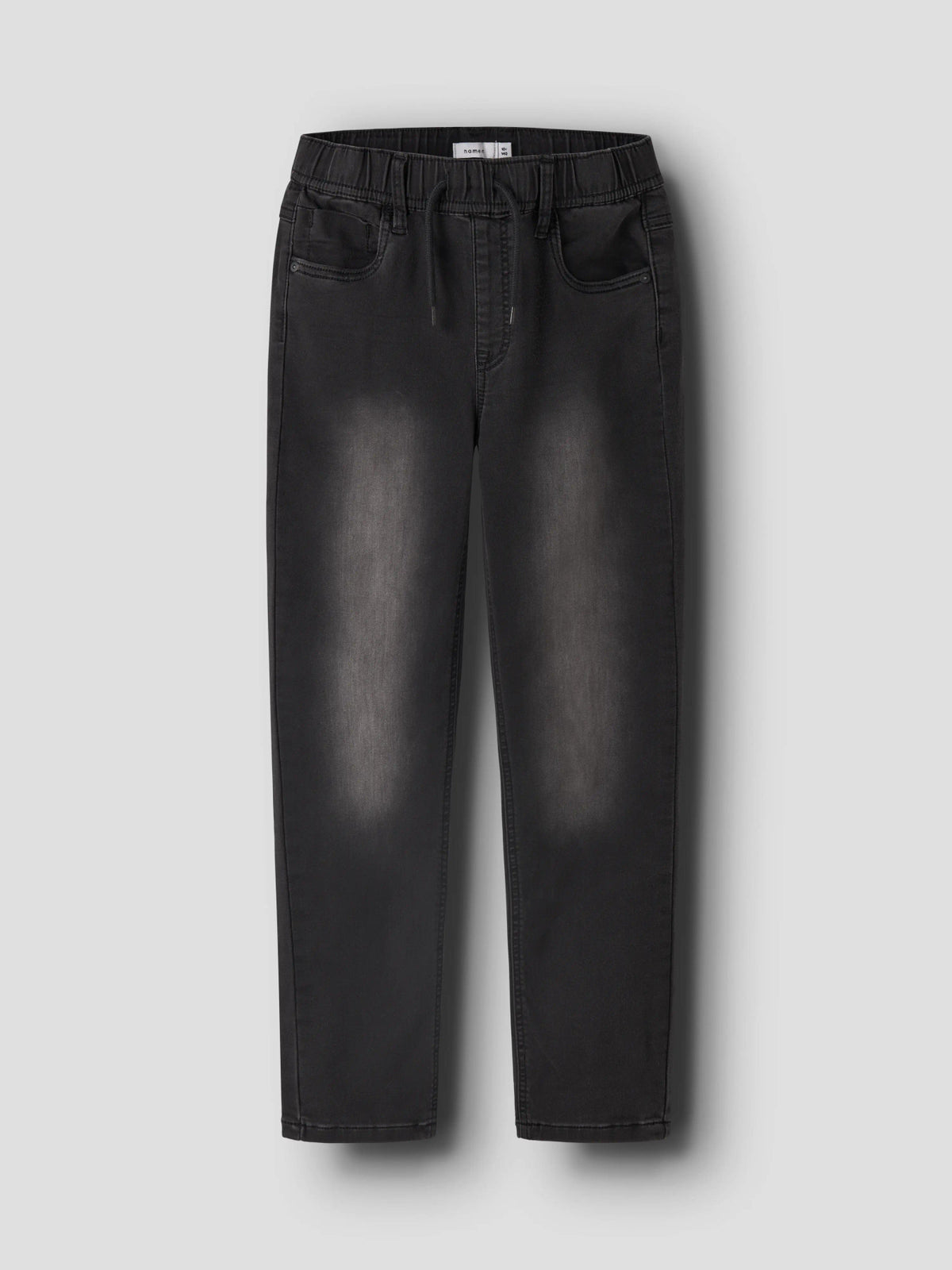 Name It Ryan svarta slim fit joggerjeans pojke kids Black Denim med elastisk midja och dragsko