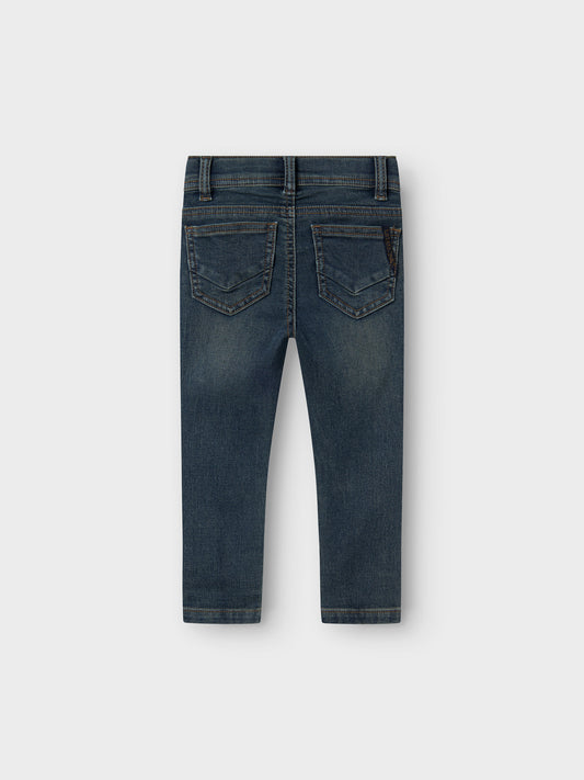Name It vintage mörkblå x-slim sweatjeans för pojke med reglerbar midja och mjuk stretchig denimkvalitet