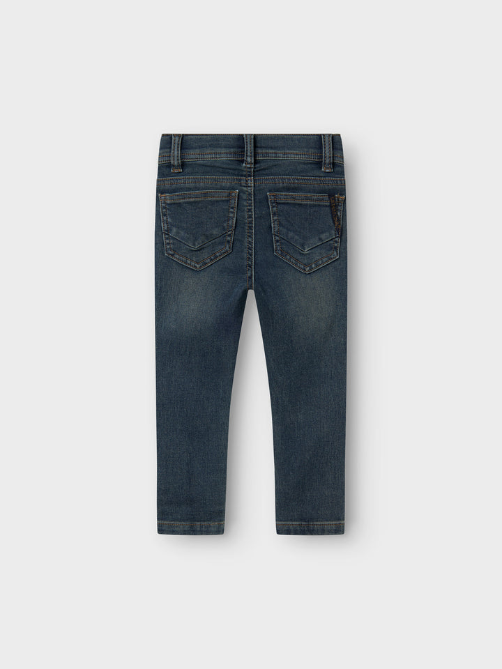 Name It vintage mörkblå x-slim sweatjeans för pojke med reglerbar midja och mjuk stretchig denimkvalitet