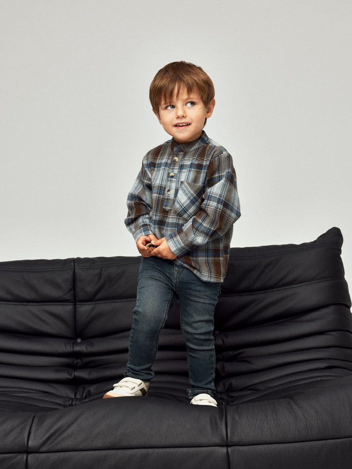 Name It vintage mörkblå x-slim sweatjeans för pojke med reglerbar midja och mjuk stretchig denimkvalitet