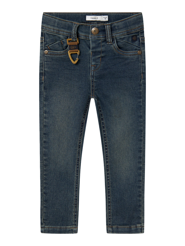 Name It vintage mörkblå x-slim sweatjeans för pojke med reglerbar midja och mjuk stretchig denimkvalitet