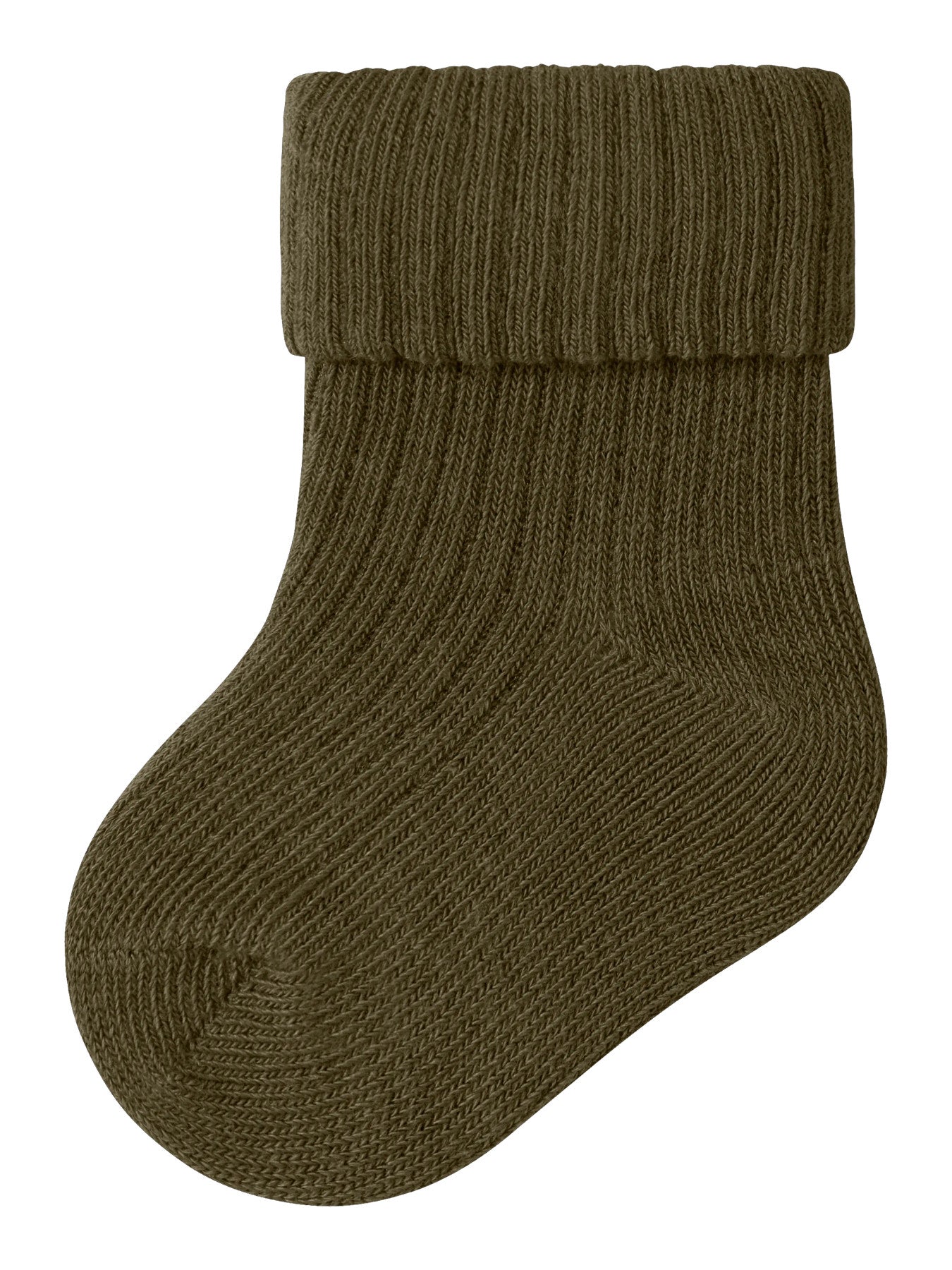 Name It Nobbu babystrumpor för baby pojke i färgen Olive Night – ribbstickade bomullsstrumpor, style 13207468