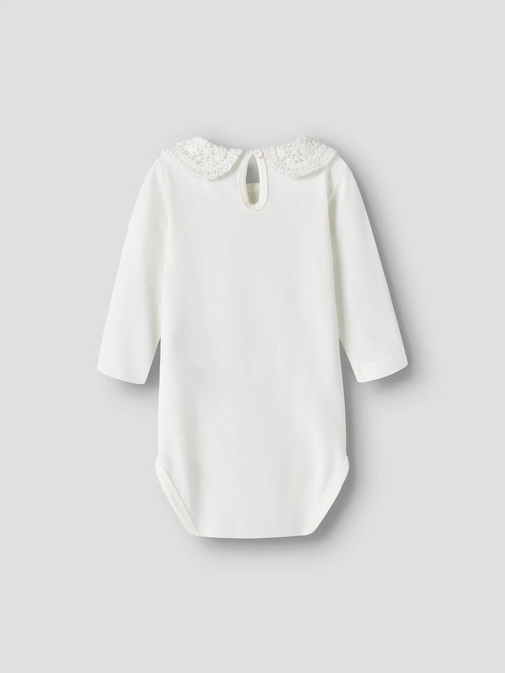 Name It Tylla vit långärmad body med spetskrage baby flicka – 13216876