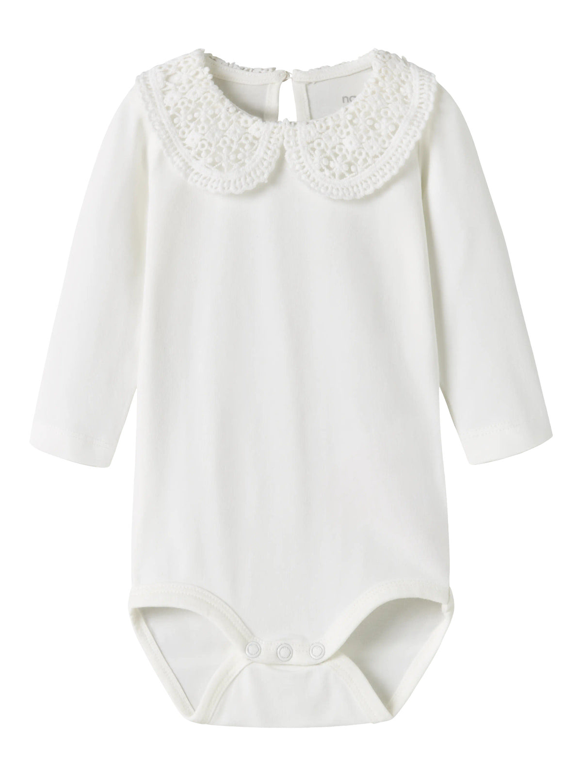 Name It Tylla vit långärmad body med spetskrage baby flicka – 13216876