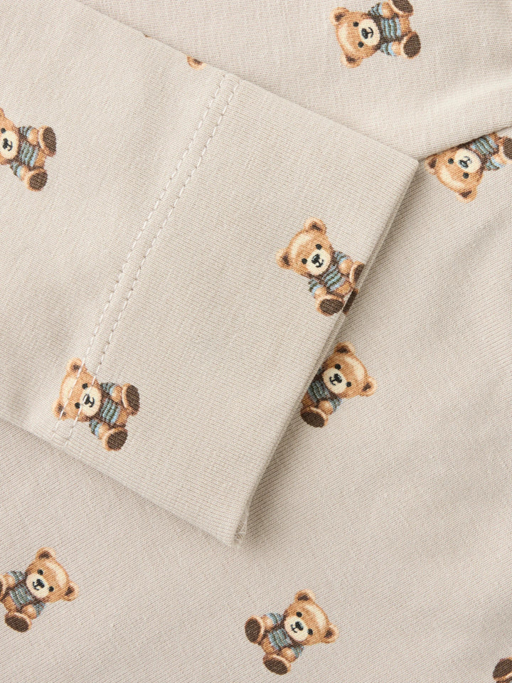 Name It Feyan babyleggings Chateau Gray med nallemotiv unisex – 13223002