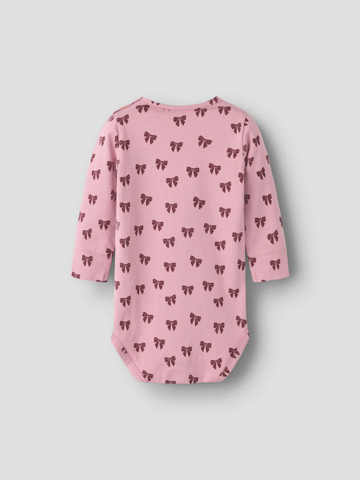 Name It Felly rosa babybody med rosetter Lilas flicka – 13223005