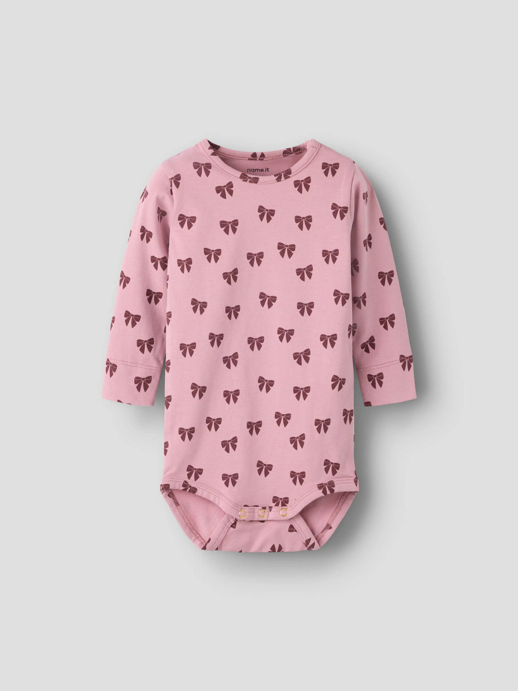 Name It Felly rosa babybody med rosetter Lilas flicka – 13223005