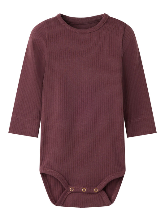 Name It Fulla ribbad babybody Catawba Grape vinröd flicka – 13223008