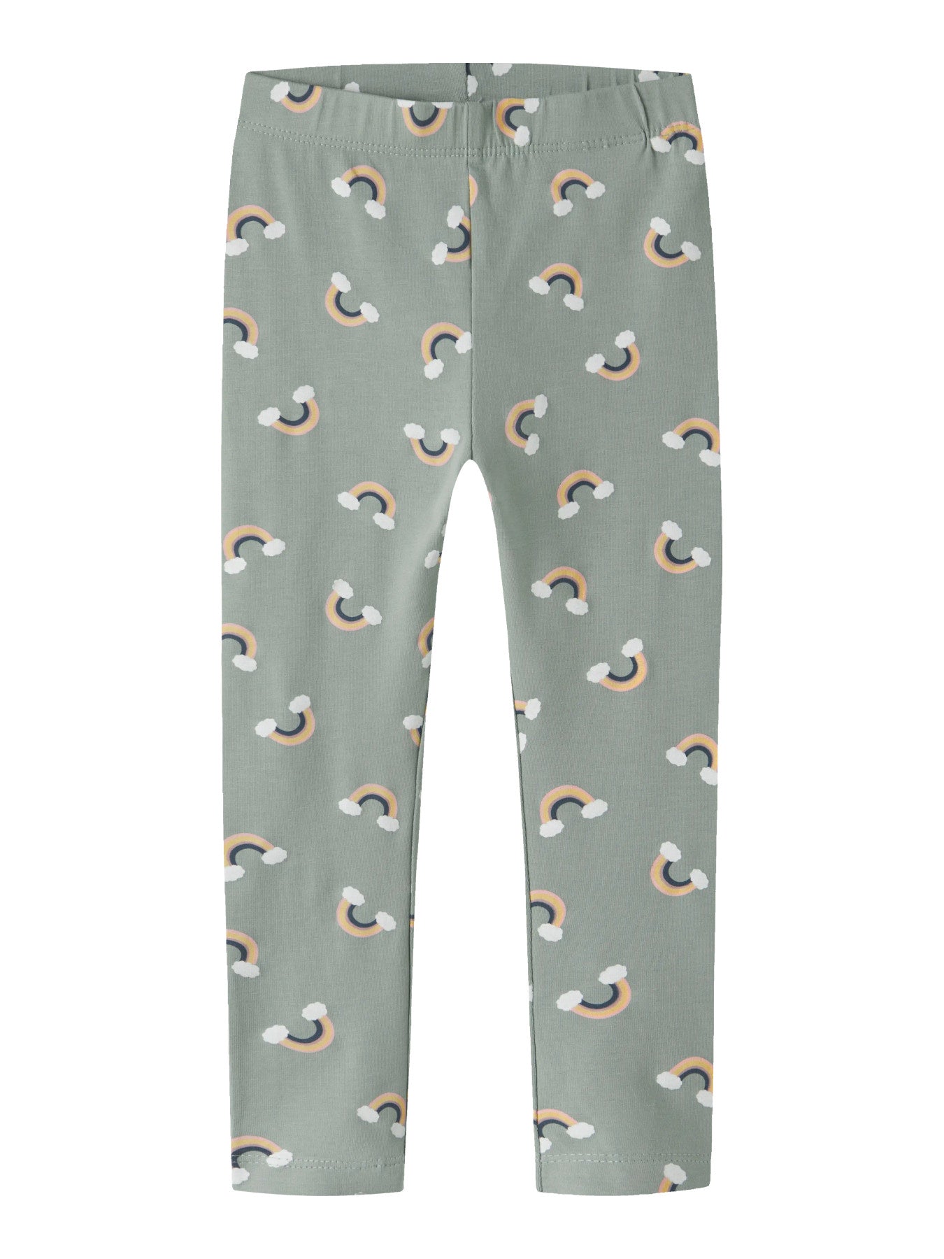 Name It Vivian Gröna Leggings Med Regnbågsmönster Barn Flicka