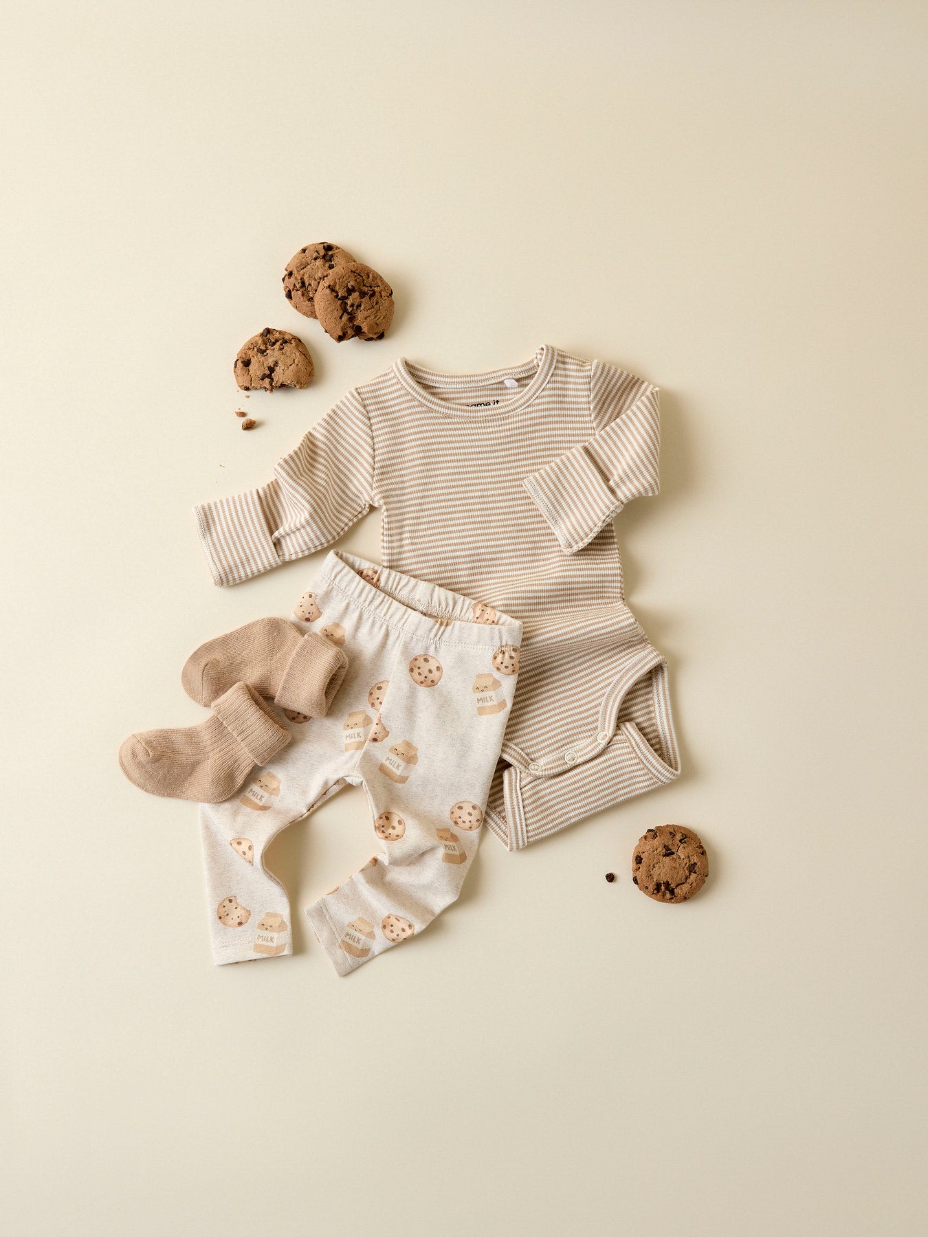 Name It Berro Randig Body Antique White Baby Till Pojke Och Flicka