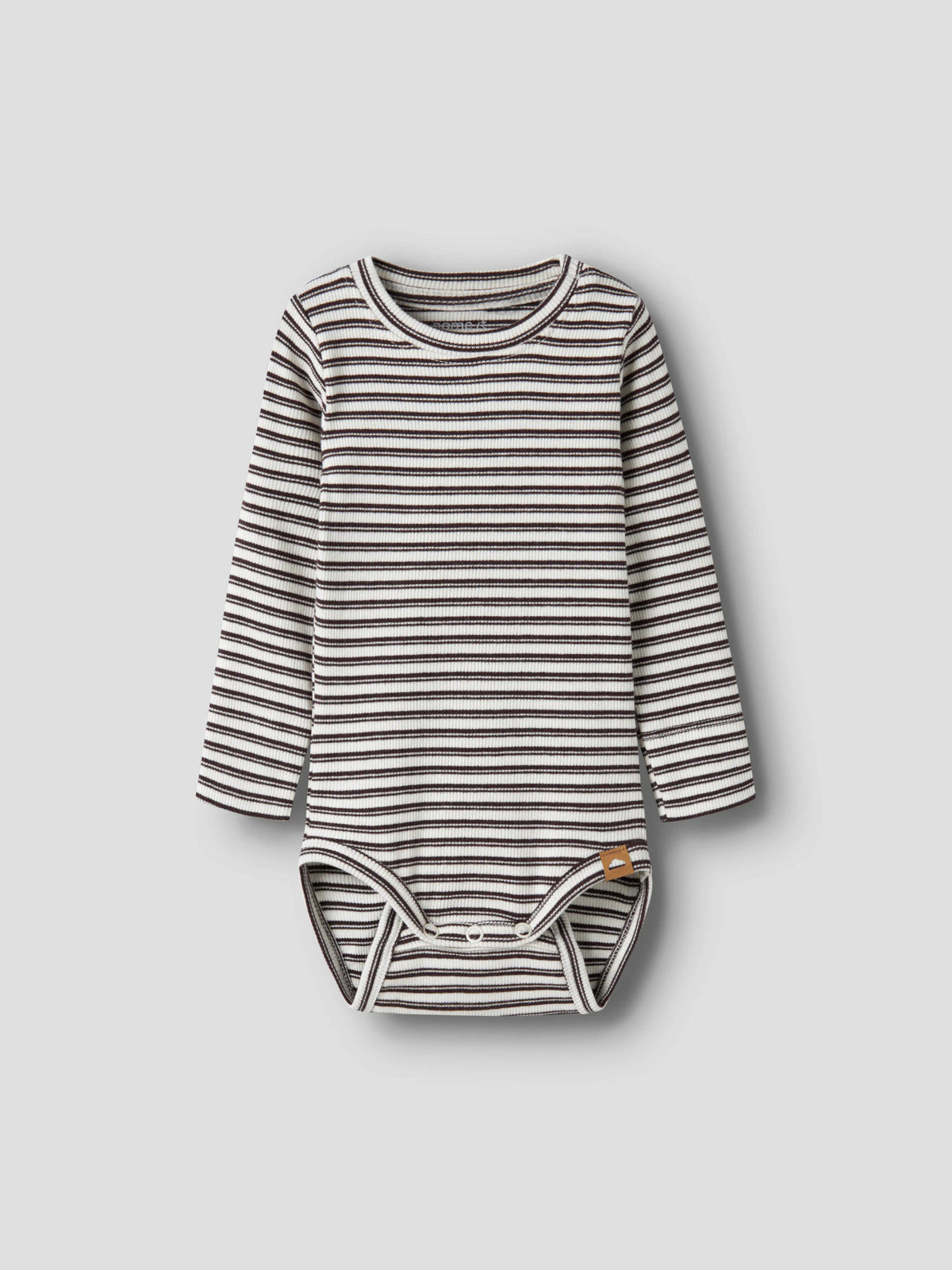 Name It Berro Randig Body Antique White och brun Baby Till Pojke Och Flicka