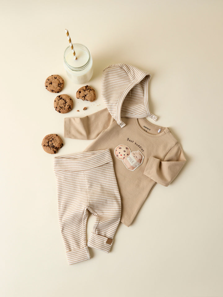 Name It Berro Randiga Leggings Antique White Baby Till Pojke Och Flicka