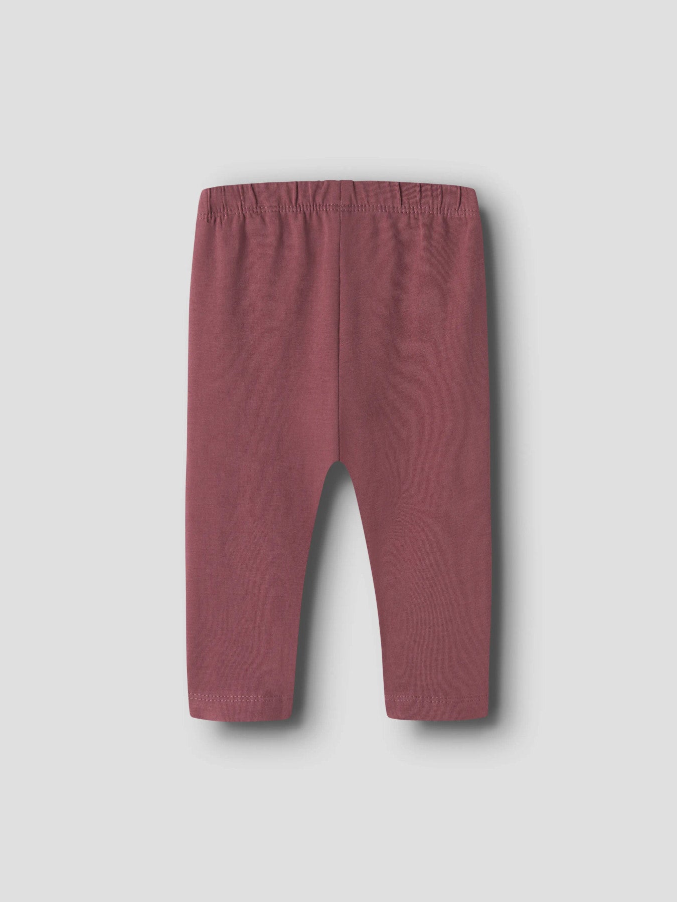 Name It Vivian ginger röd babyleggings i ekologisk bomull med elastisk midja.