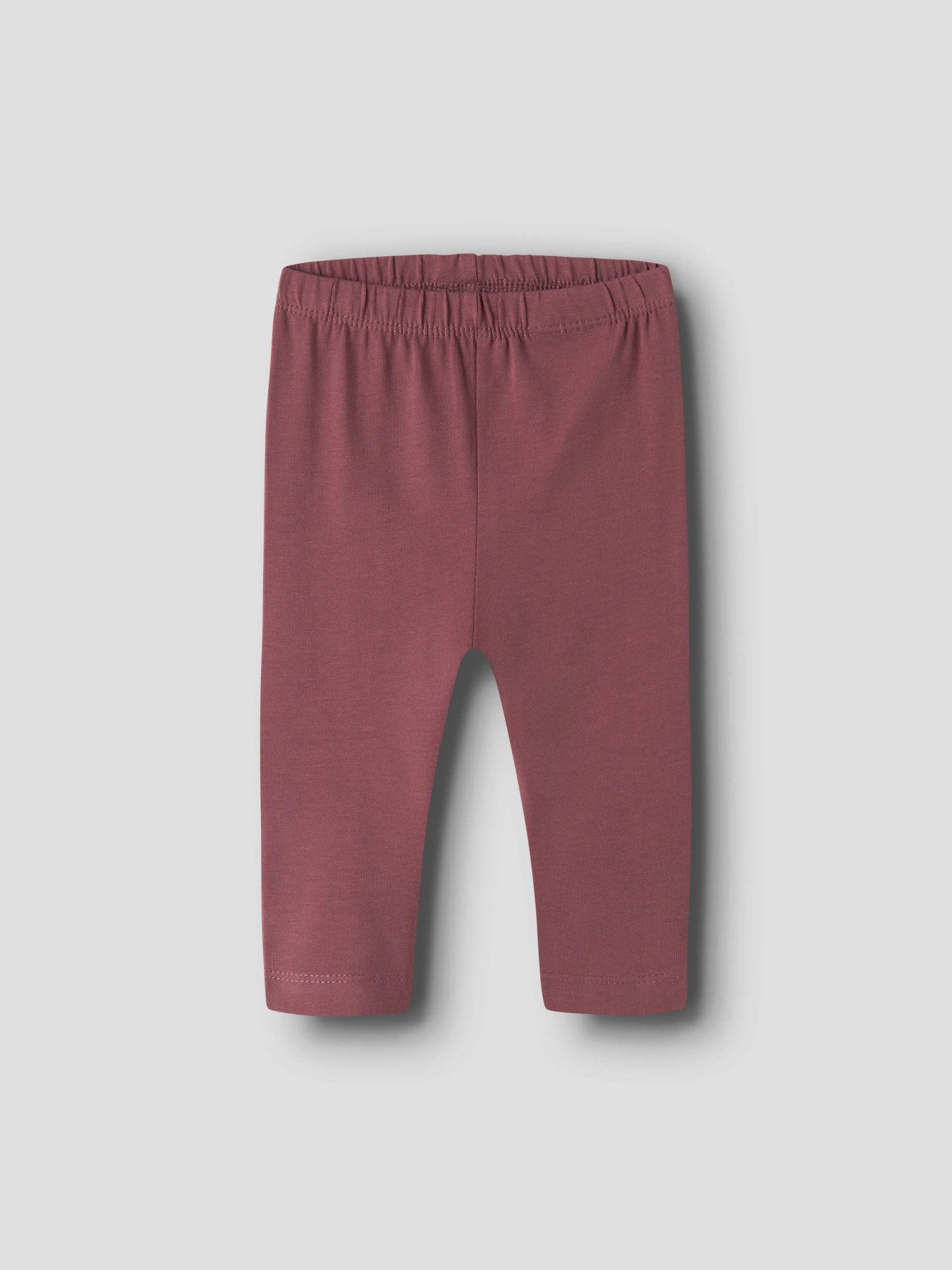 Name It Vuvivian ginger röd babyleggings i ekologisk bomull med elastisk midja.