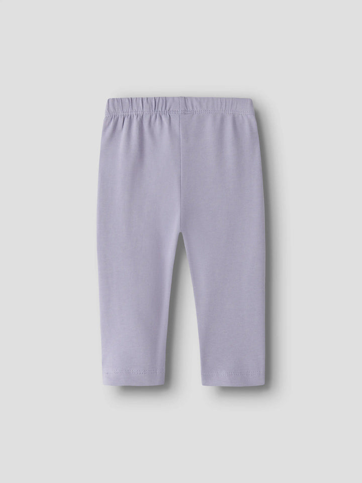 Name It Vivian lila  babyleggings i ekologisk bomull med elastisk midja.