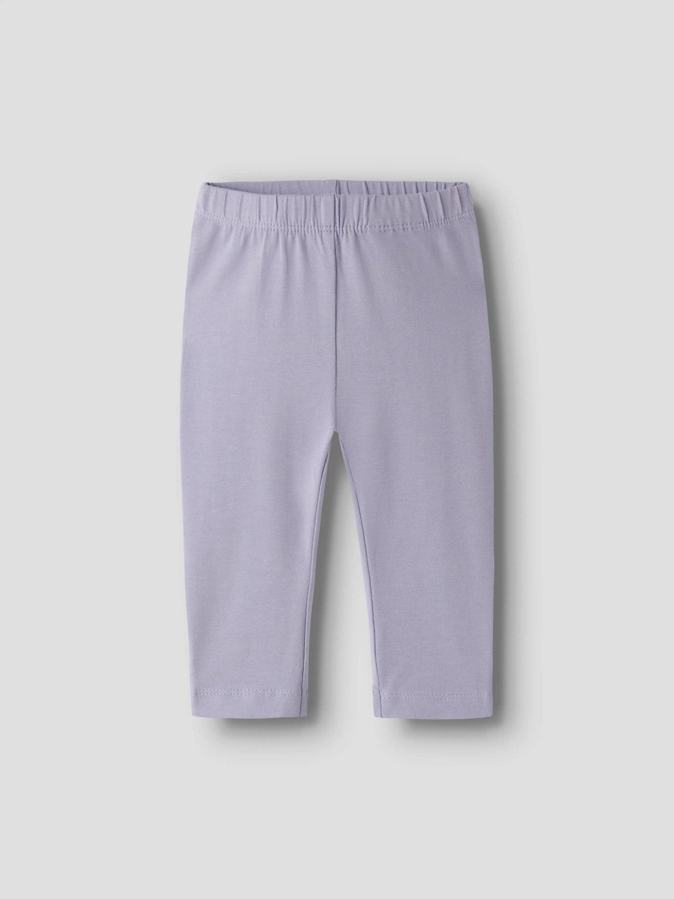 Name It Vuvivian lila  babyleggings i ekologisk bomull med elastisk midja.