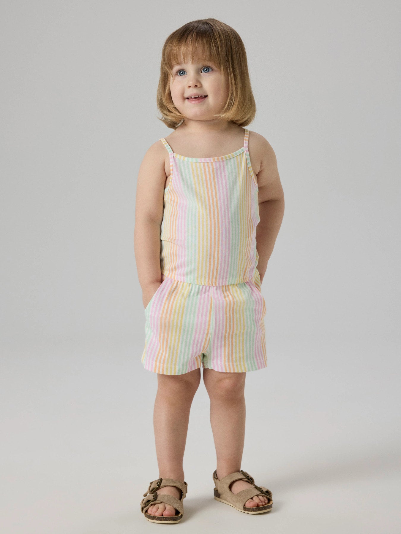 Färgglad regnbåge randig jumpsuit till flicka. Sunsuit, jumpsuit med smala axelband till flicka från Name it.
NMFVIGGA STRAP SUIT
13228171