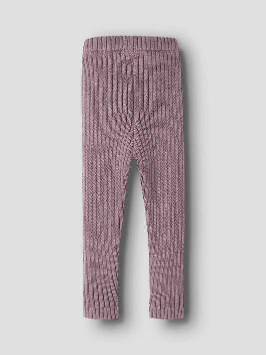 Name It Wriss stickade ullleggings för flicka i ribbstickad ull