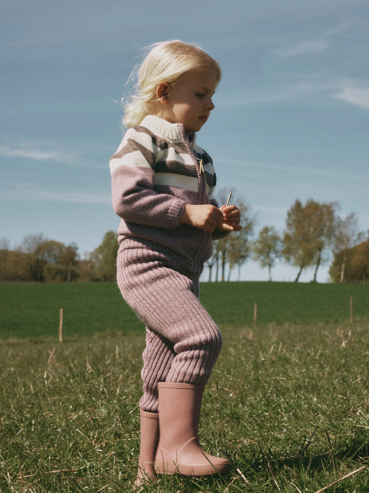 Name It Wriss stickade ullleggings för flicka i ribbstickad ull