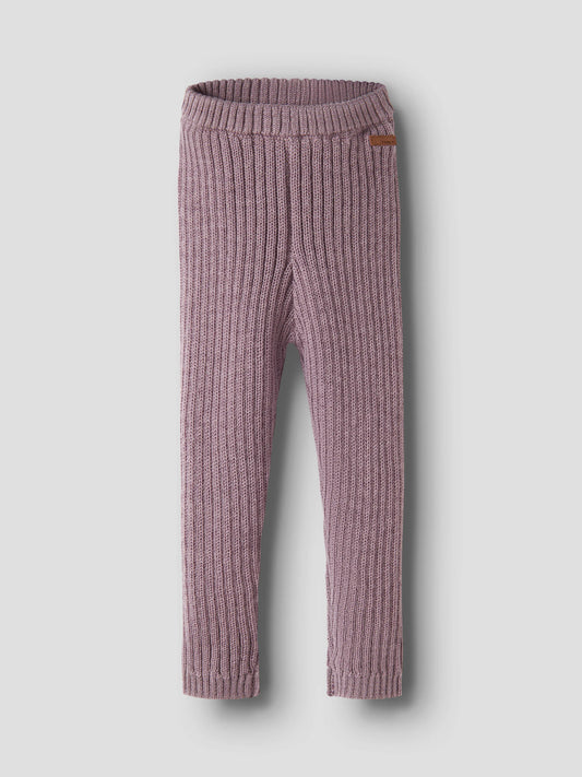 Name It Wriss stickade ullleggings för flicka i ribbstickad ull