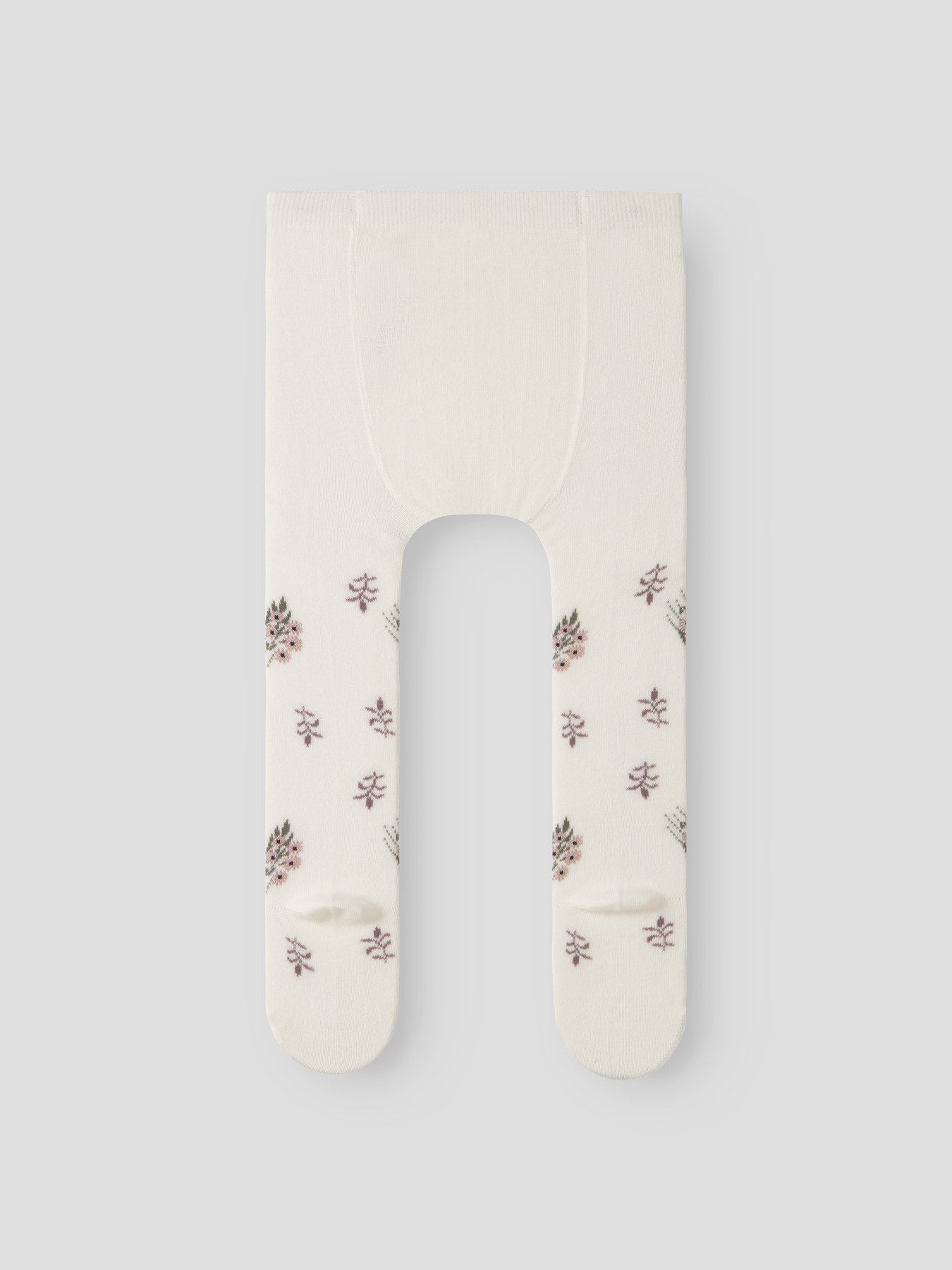 Name It Wak ullstrumpbyxor flicka krämvita med stickat blommönster