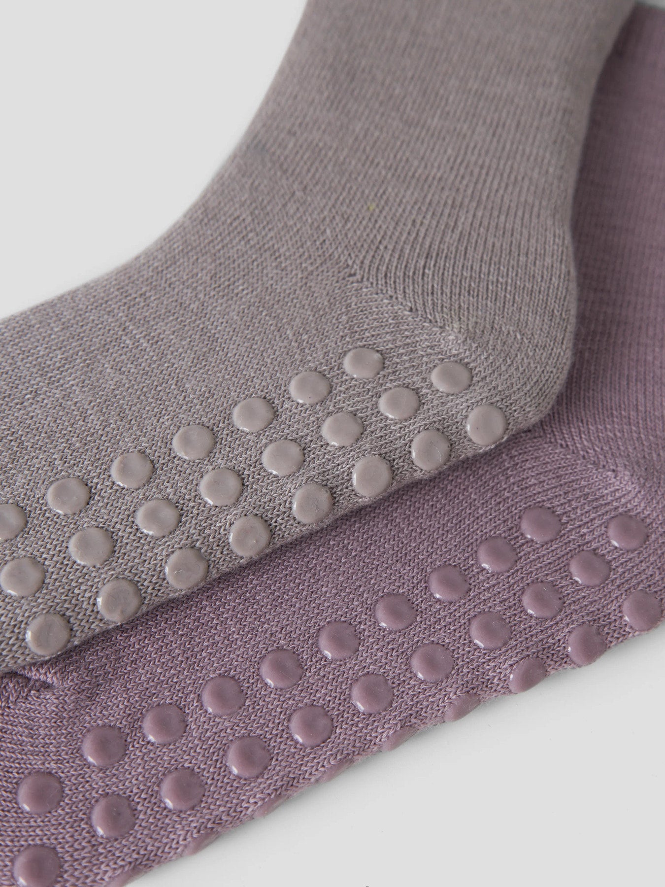 Name It Mini Wak 2-pack halksockor i 50% merinoull rosa och grå för flicka – 13228514