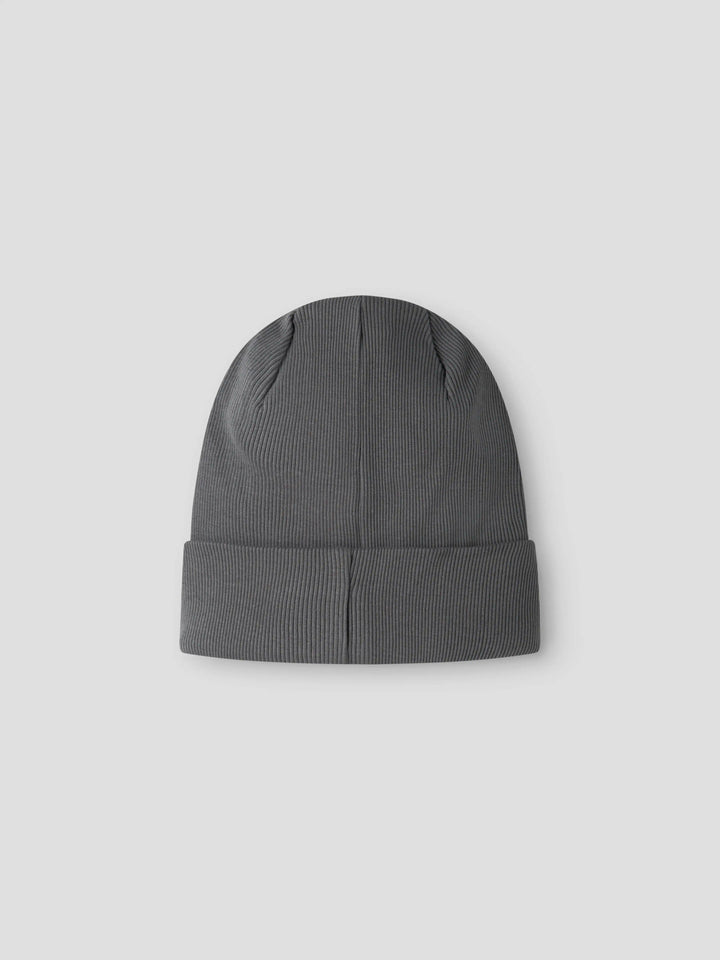 Name It Lamoe ribbad mörkgrå mössa baby unisex Poppy Seed – 13230187