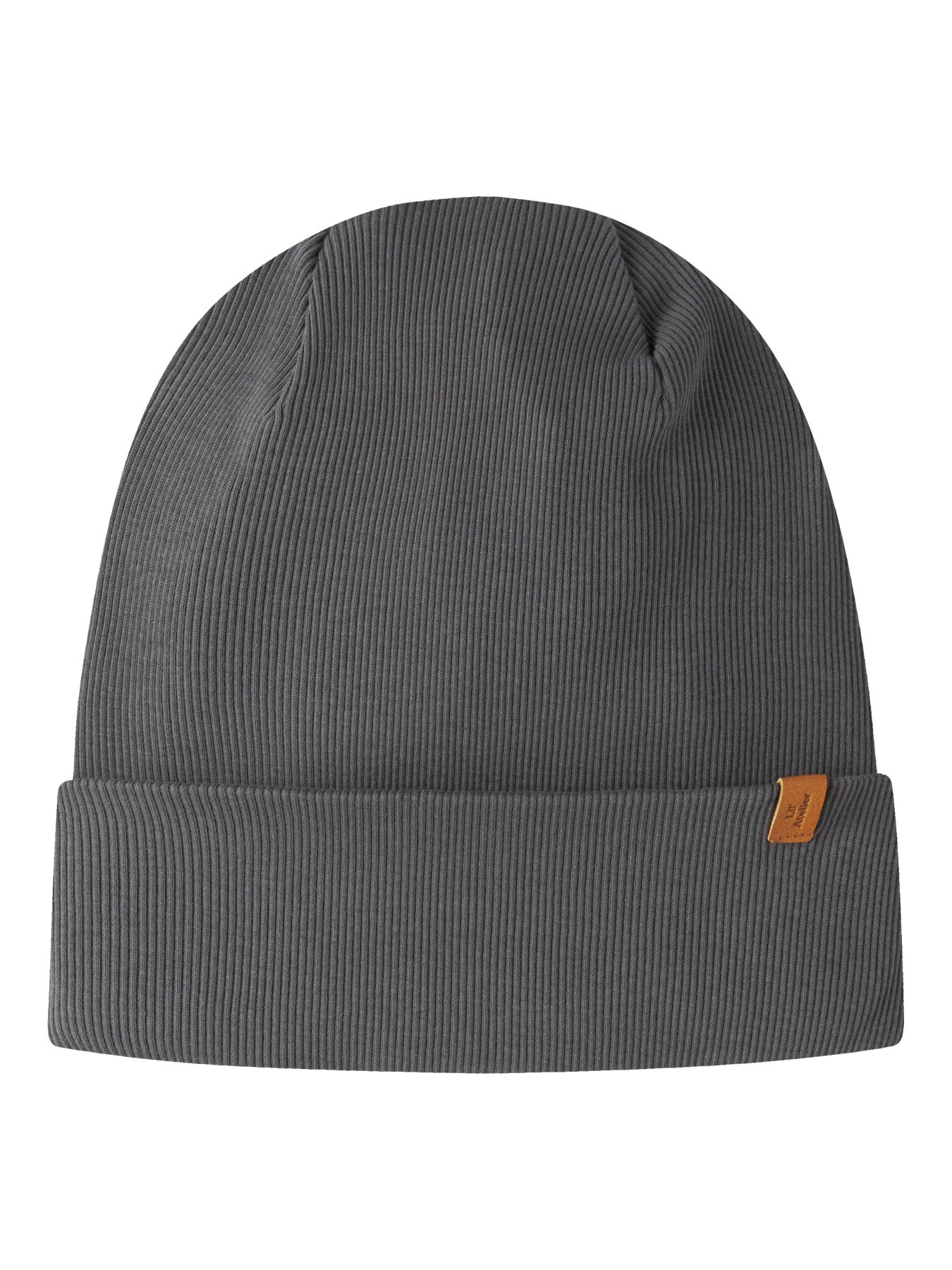 Name It Lamoe ribbad mörkgrå mössa baby unisex Poppy Seed – 13230187