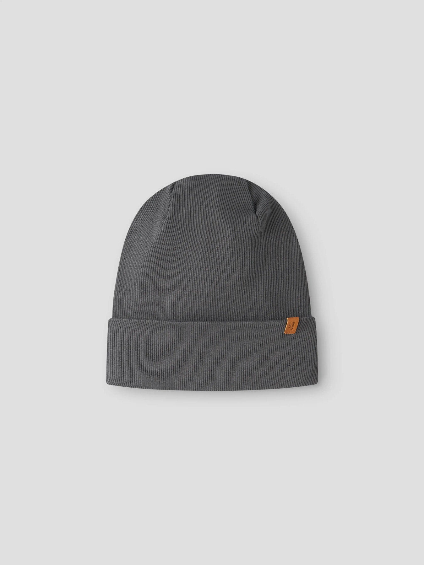 Name It Lamoe ribbad mörkgrå mössa baby unisex Poppy Seed – 13230187