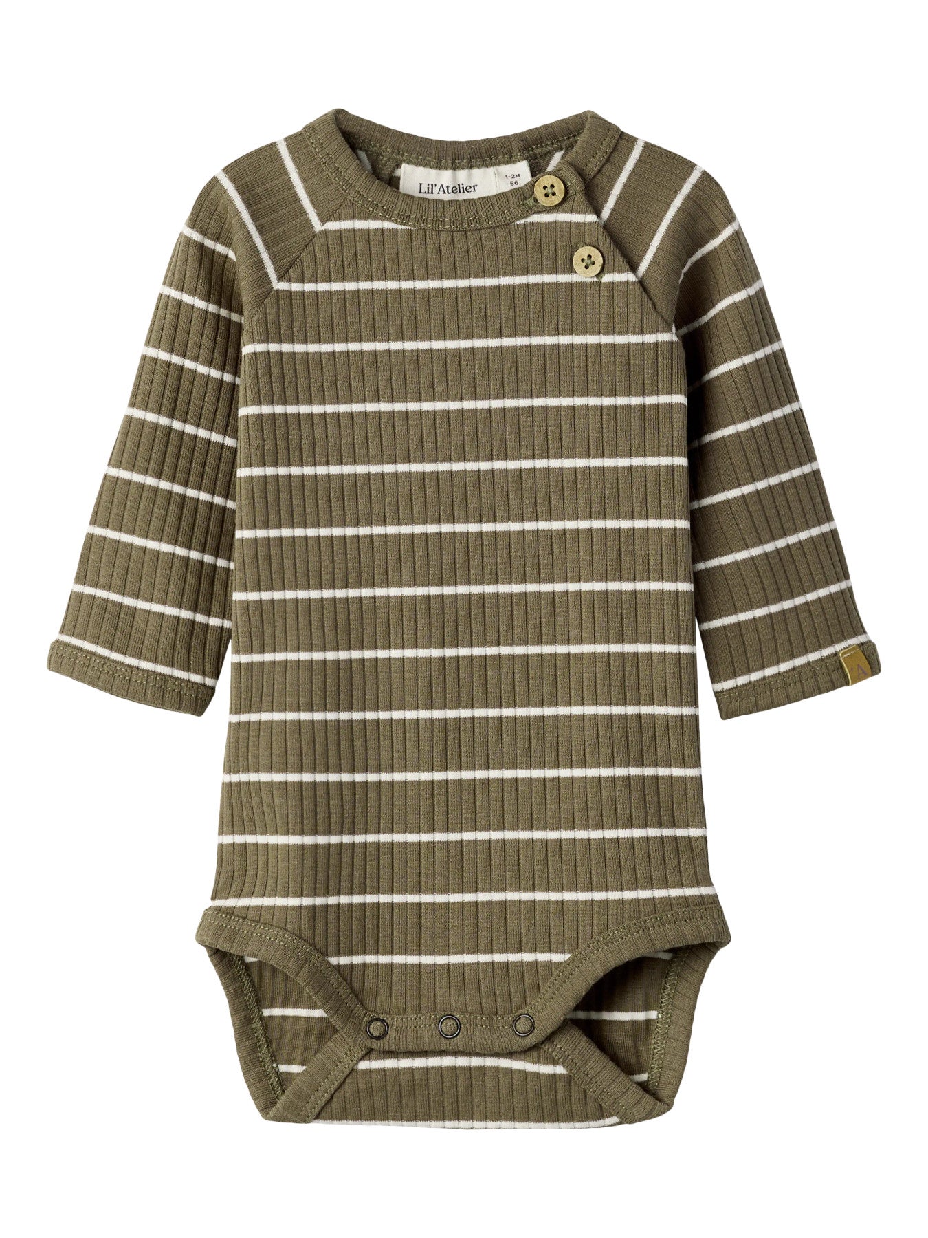 Brun och vit randig baby body till pojke. Ekologiska bebis kläder till nyfödd pojke, body suit från Lil 'Atelier.
NBMKAIL LS SLIM BODY LIL NOOS
13232014