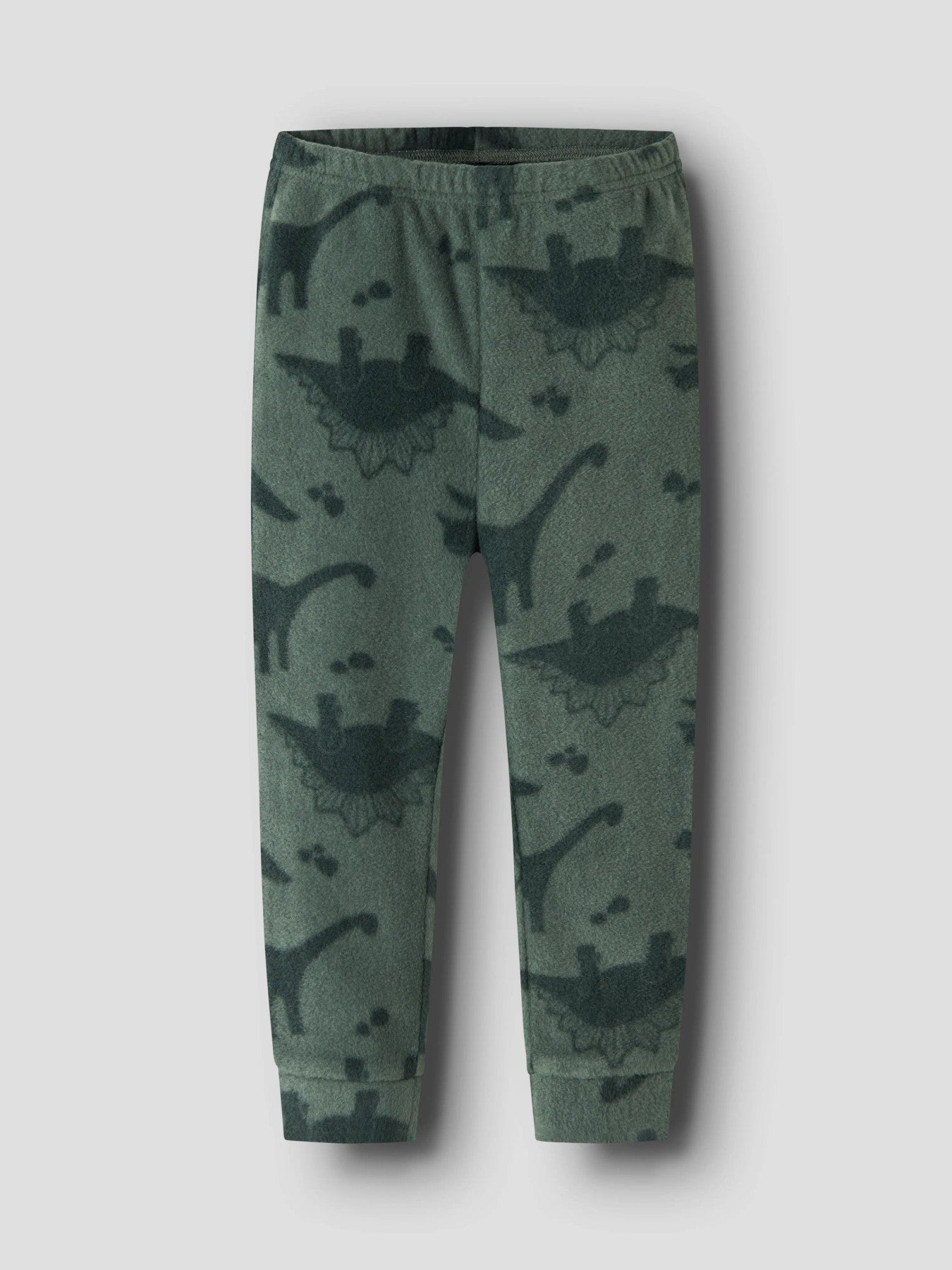 Name It Spektra fleeceset i Forest Night med dinosauriemönster för mini unisex.