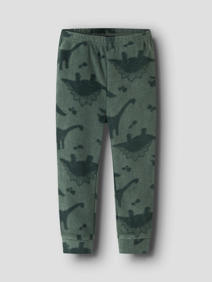 Name It Spektra fleeceset i Forest Night med dinosauriemönster för mini unisex.